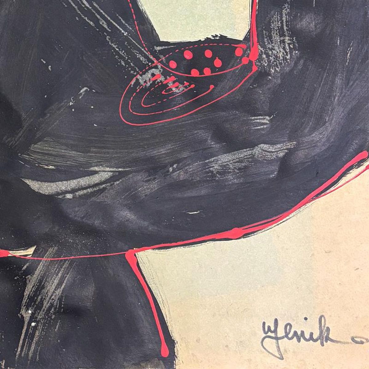 Jenik Cook, Framed Hand Signed Original Painting with Letter of Authenticity.
