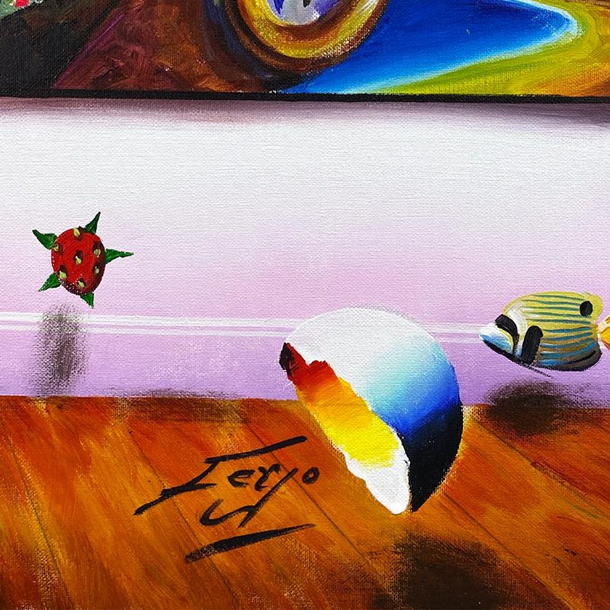 Ferjo, Original Acrylic Painting on Canvas, Hand Signed with Letter of Authenticity.