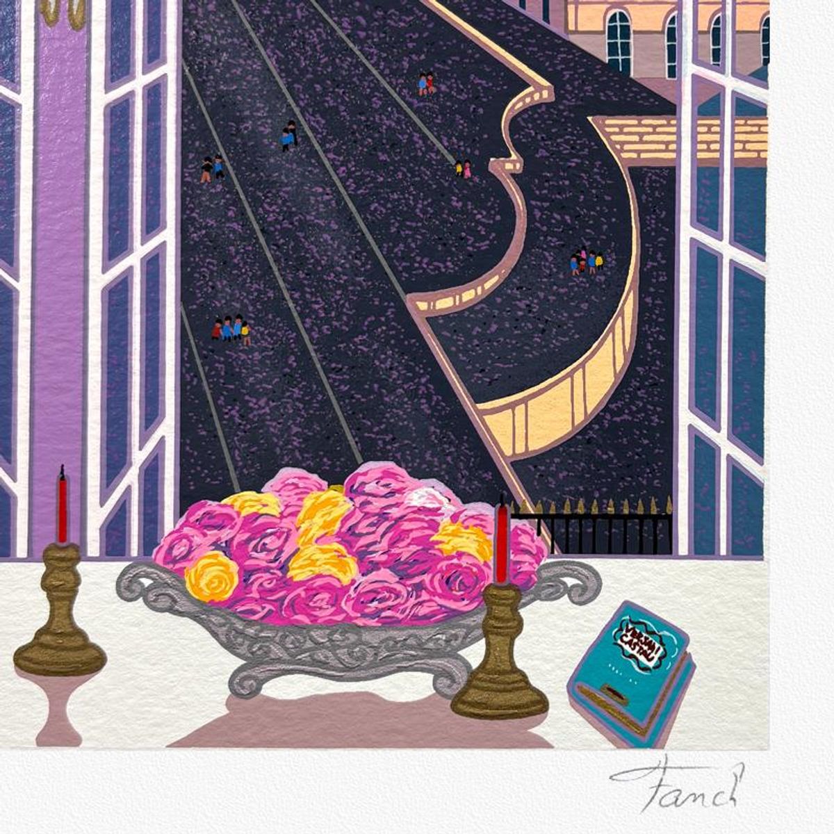 Fanch Ledan, "Le Chateau Versailles" Limited Edition Serigraph, AP Numbered and Hand Signed with Letter of Authenticity.