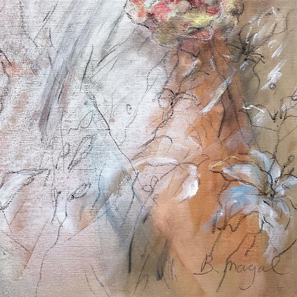 Batia Magal, Original Acrylic Painting on Canvas, Hand Signed with Letter of Authenticity.