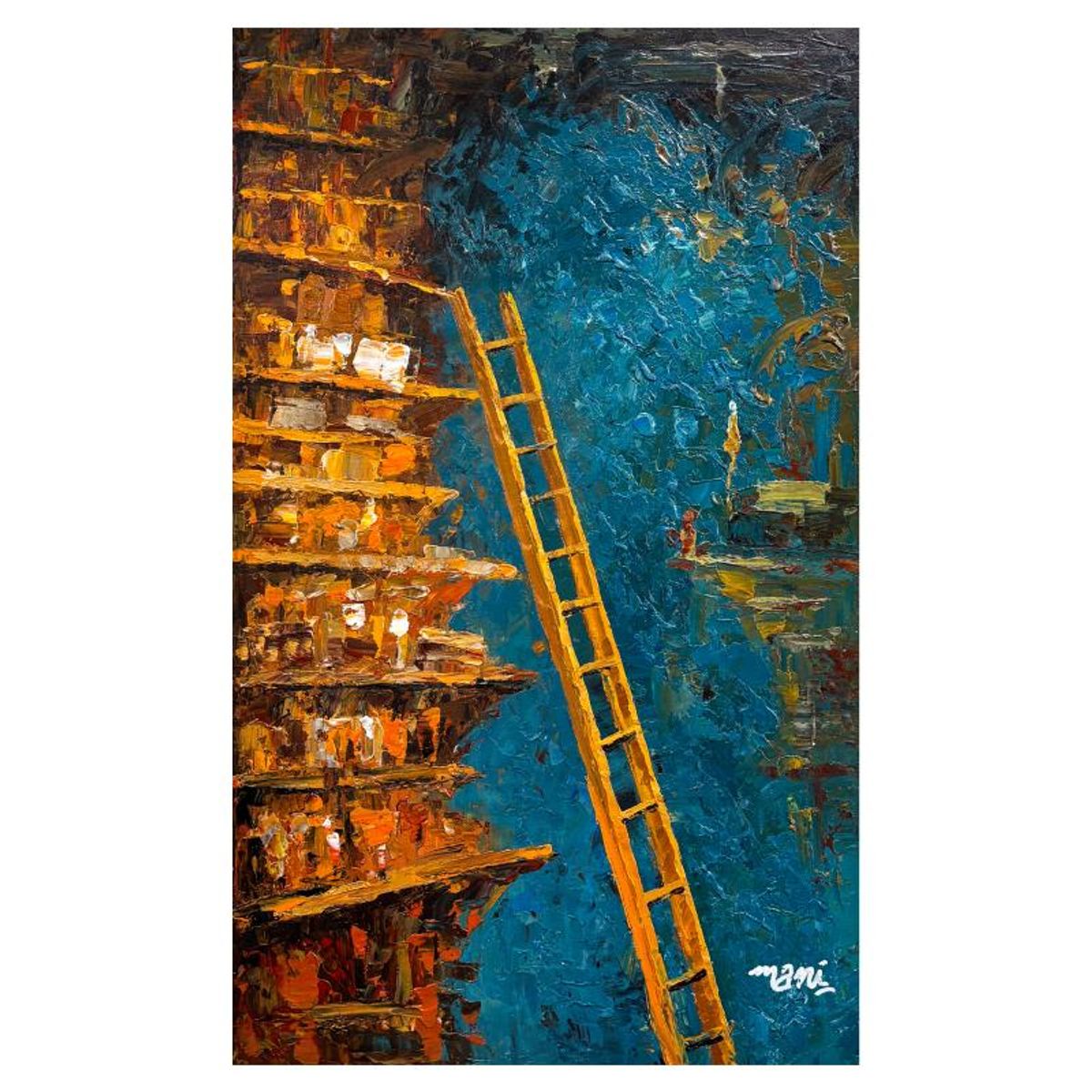 Mani, Hand Signed Original Acrylic Painting on Canvas with Letter of Authenticity.