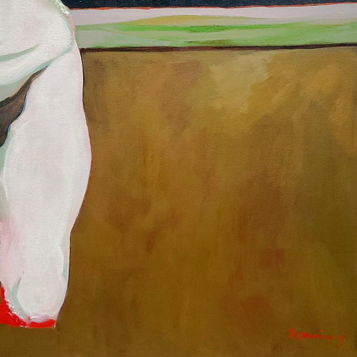 Milton Berwin (1925-2023), Original Painting on Canvas (52" x 66"), Hand Signed with Letter of Authenticity.