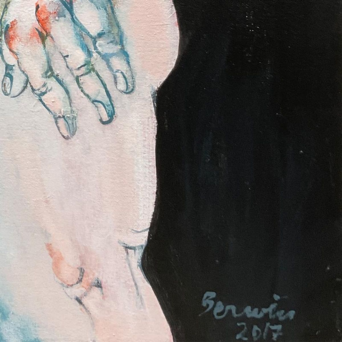 Milton Berwin (1925-2023), Original Painting on Canvas (50" x 66"), Hand Signed with Letter of Authenticity.