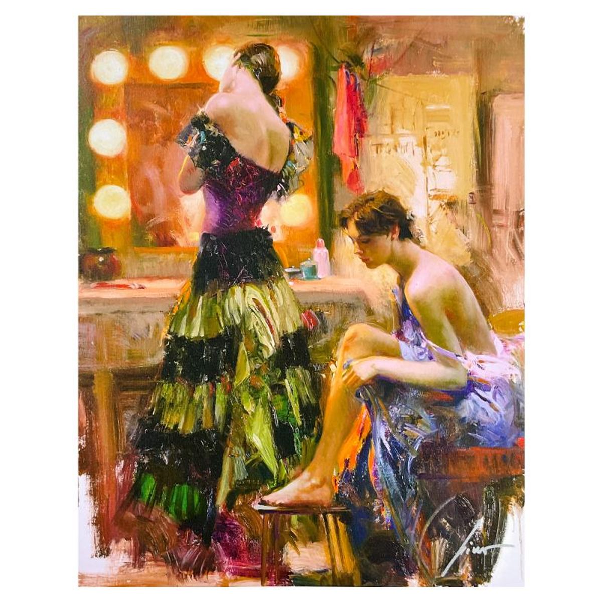 Pino (1939-2010), "Almost Ready" Limited Edition on Canvas, Numbered and Hand Signed with Certificate of Authenticity.