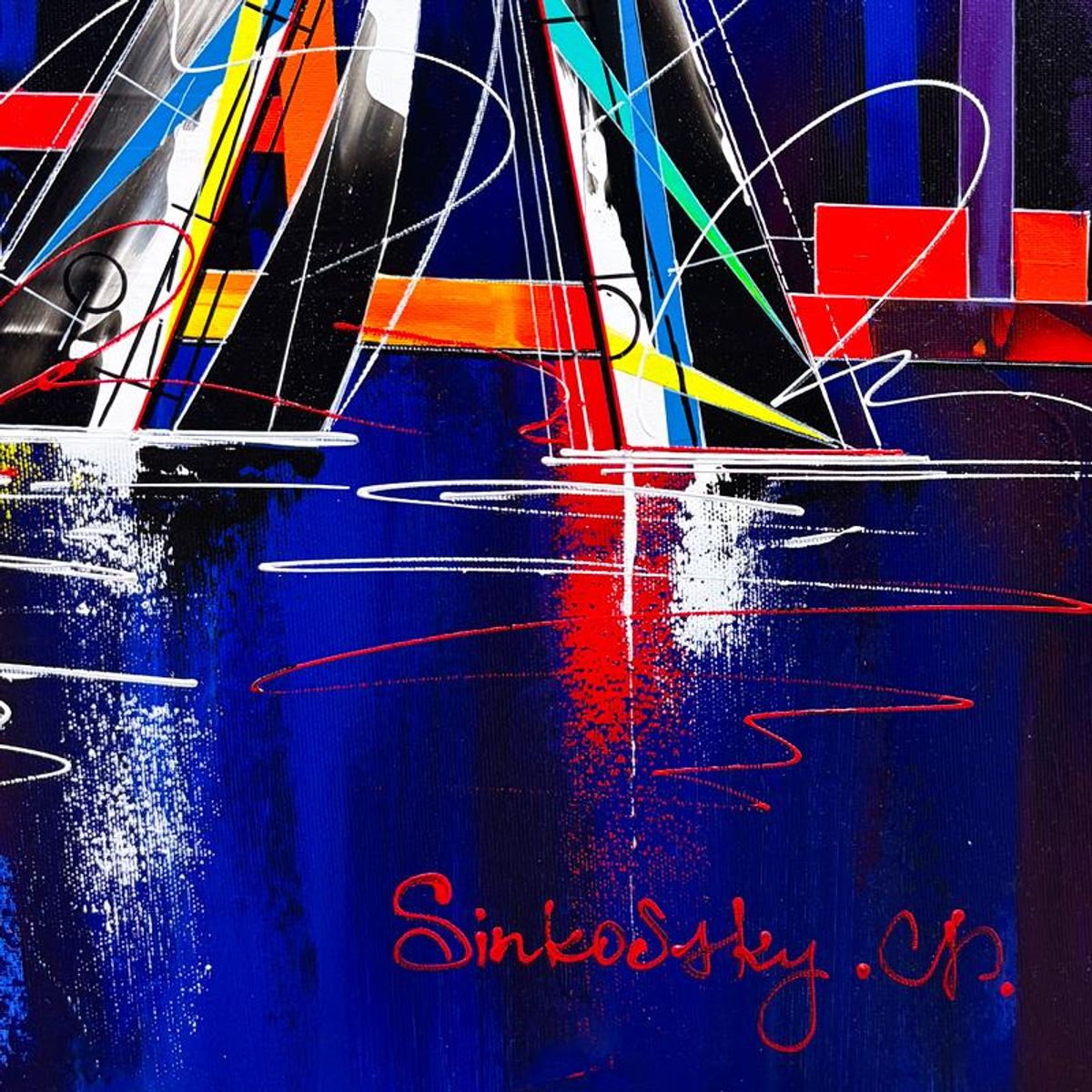 Natalia Sinkovsky, Original Acrylic Painting on Canvas, Hand Signed with Letter of Authenticity.