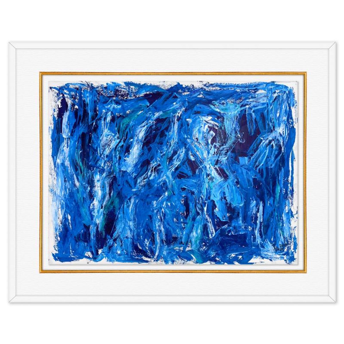 Yuroz, Framed Original Painting (31" x 39"), Hand Signed with Letter of Authenticity.