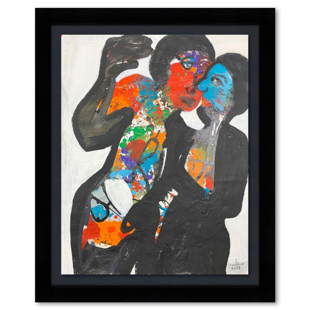Jenik Cook, Framed Original Acrylic Painting, Hand Signed, Letter of Authenticity.