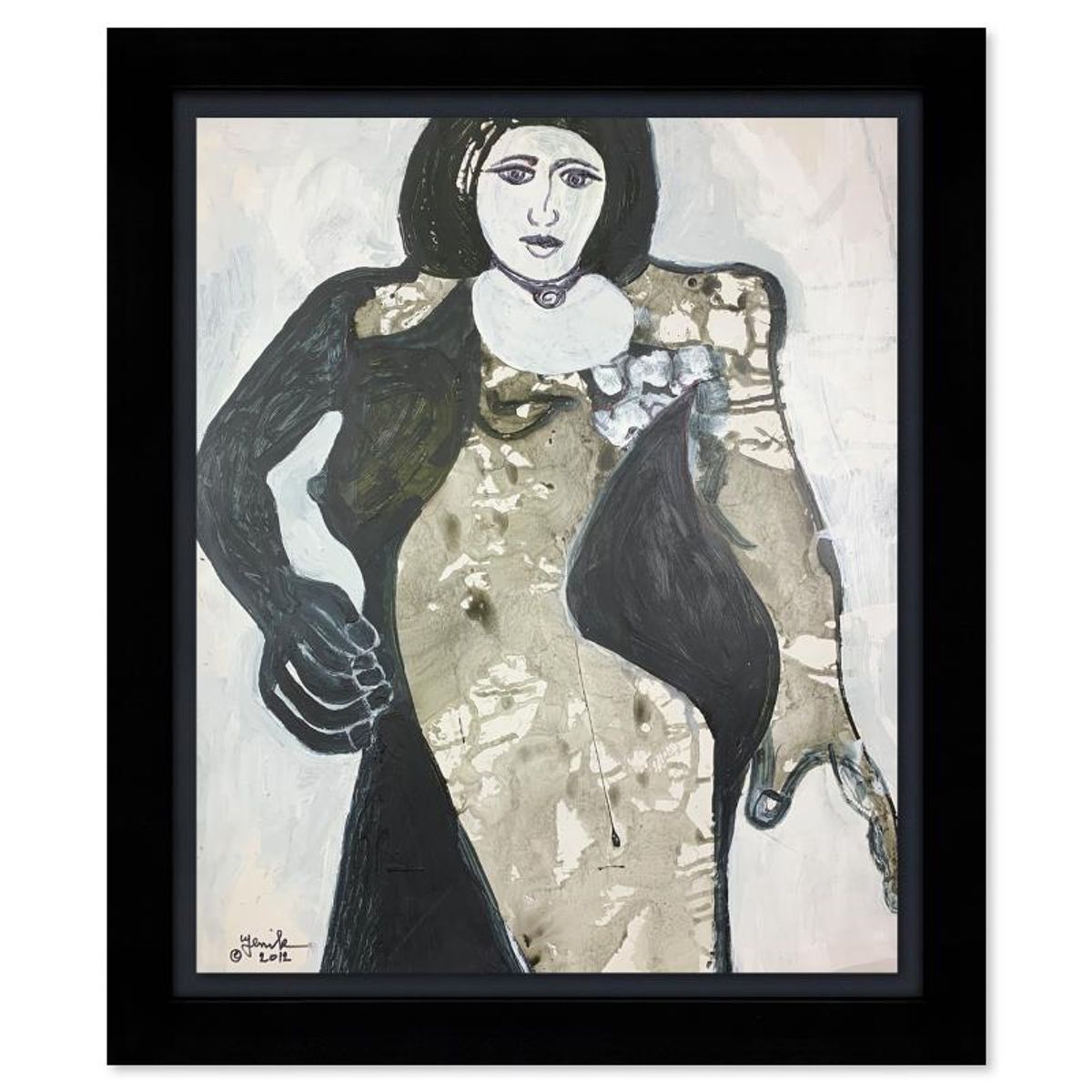 Jenik Cook, Framed Hand Signed Original Painting with Letter of Authenticity.