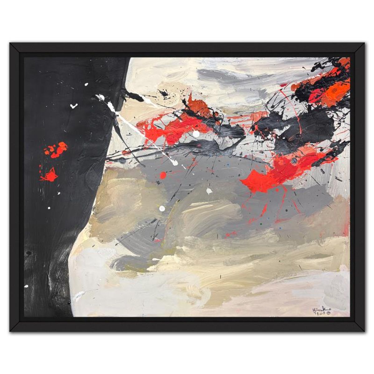Jenik Cook, Framed Hand Signed Original Painting with Letter of Authenticity.