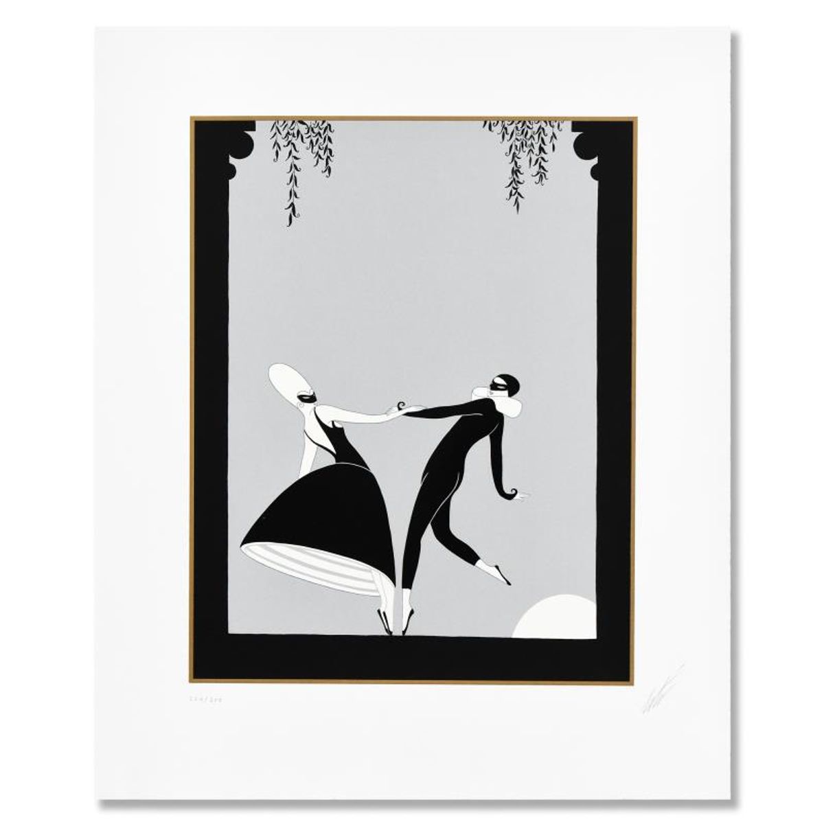 Erte (1892-1990), "Pas de Deux" Limited Edition Serigraph, Numbered 224/300 and Hand Signed with Letter of Authenticity
