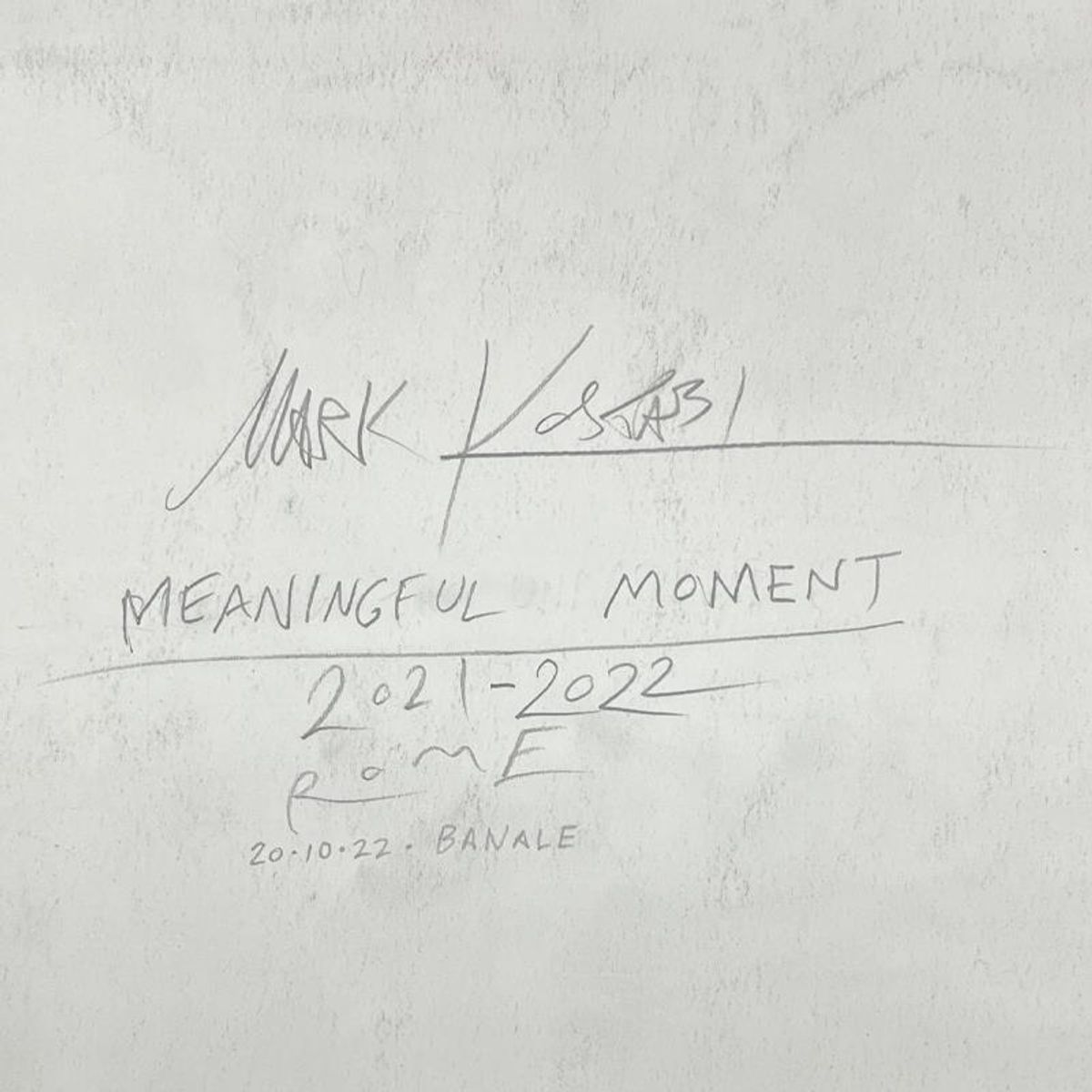Mark Kostabi, "Meaningful Moment" Framed Original Drawing on Paper, Hand Signed with Certificate of Authenticity.