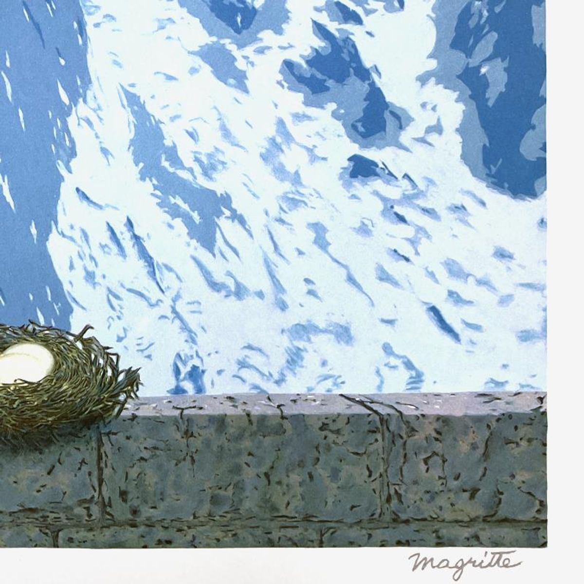 Rene Magritte 1898-1967 (After), "Le Domaine d'Arnheim (The Domain of Arnheim)" Framed Limited Edition Lithograph, Estate Signed and Numbered 122/275 with Certificate of Authenticity.