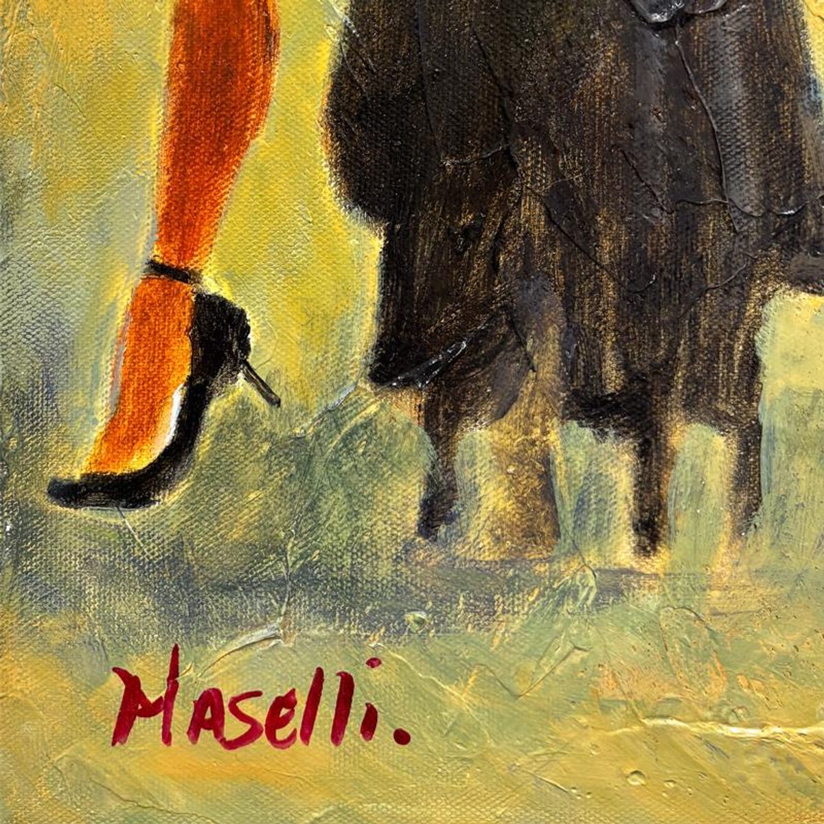 Michael Maselli, Original Painting on Canvas, Hand Signed with Letter of Authenticity.
