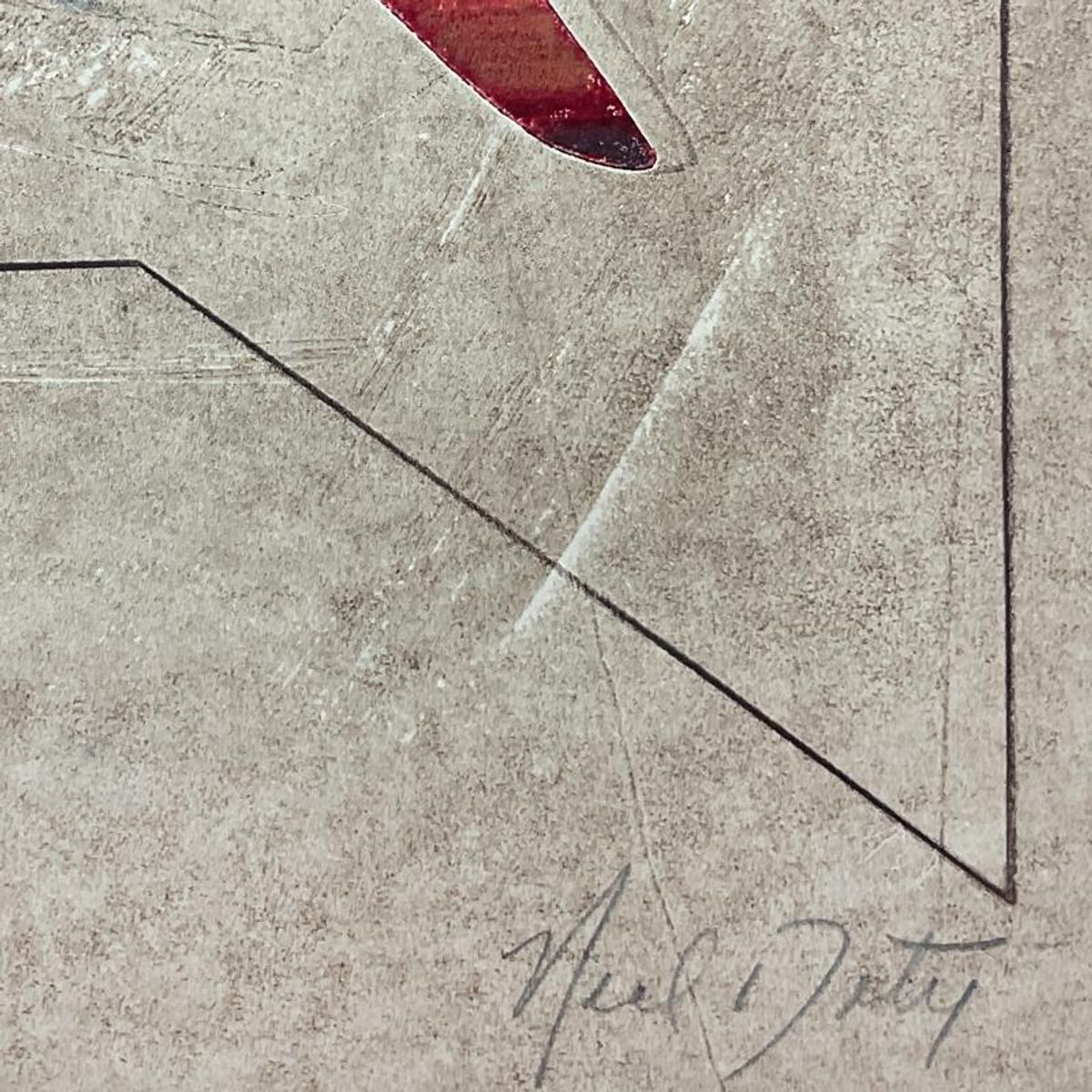 Neal Doty (1941-2016), One-of-a-Kind Mixed Media Linocut, Hand Signed with Letter of Authenticity. (Disclaimer)