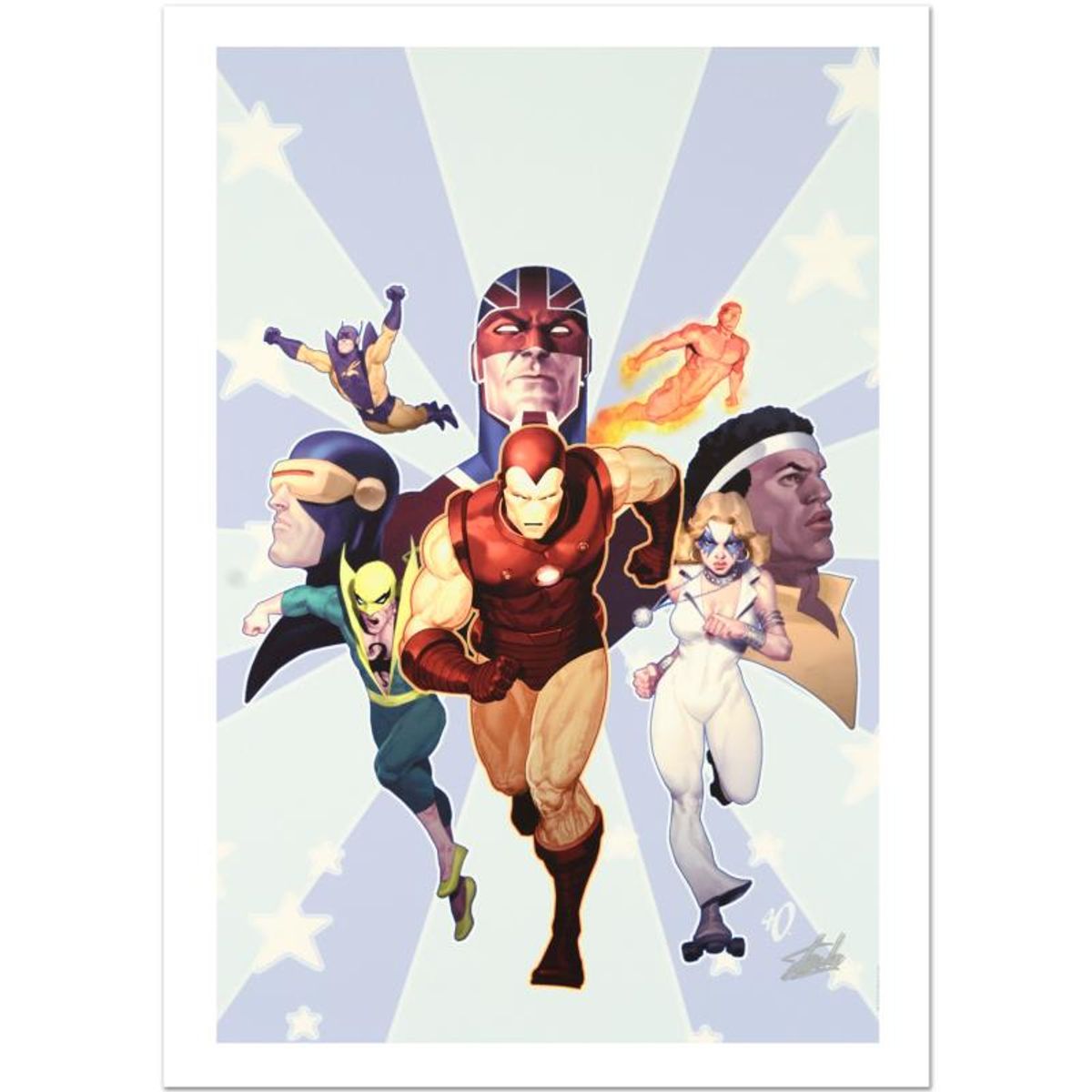 Stan Lee Signed, Marvel Comics "Iron Age: Omega #1" Limited Edition Canvas, Numbered 2/99 with COA.