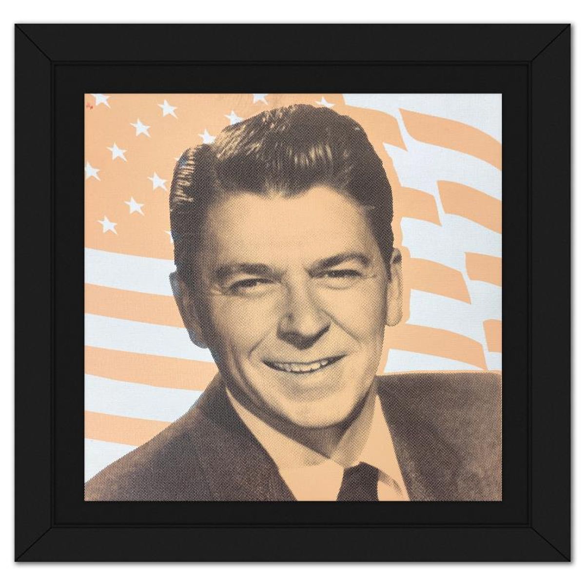 Steve Kaufman (1960-2010), "President Regan" Framed Hand Pulled Limited Edition Silscreen, Numbered PP 10/50 Inverso and Hand Signed with Letter of Authenticity