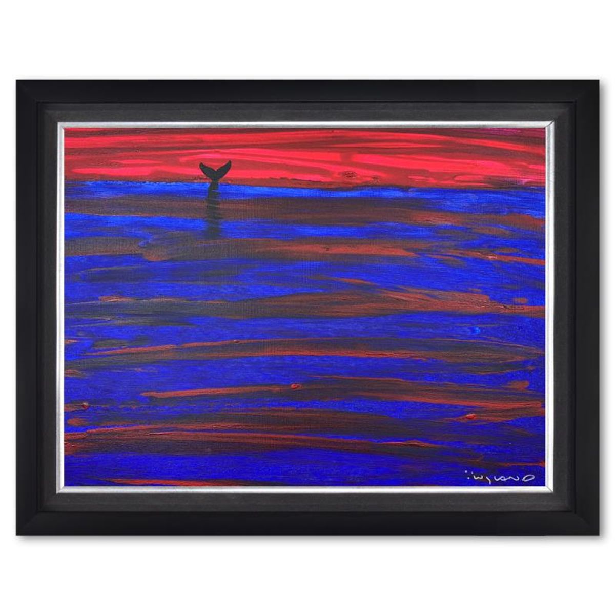 Wyland, Framed Original Painting on Canvas, Hand Signed by the artist and with a letter of authenticity.