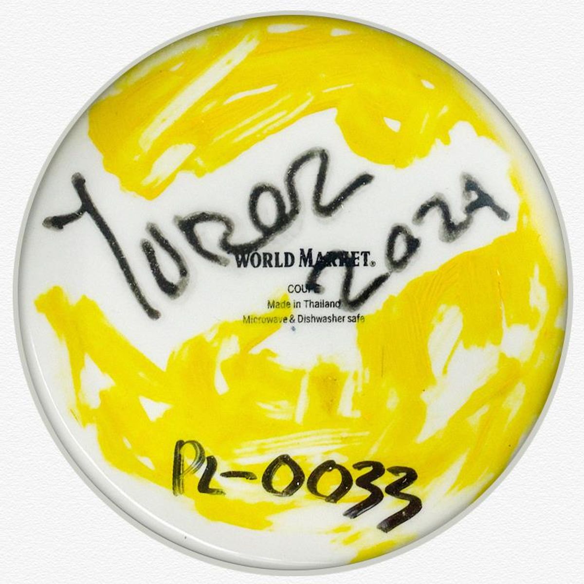 Yuroz, Framed Hand Painted Ceramic Plate, Hand Signed with Letter of Authenticity.