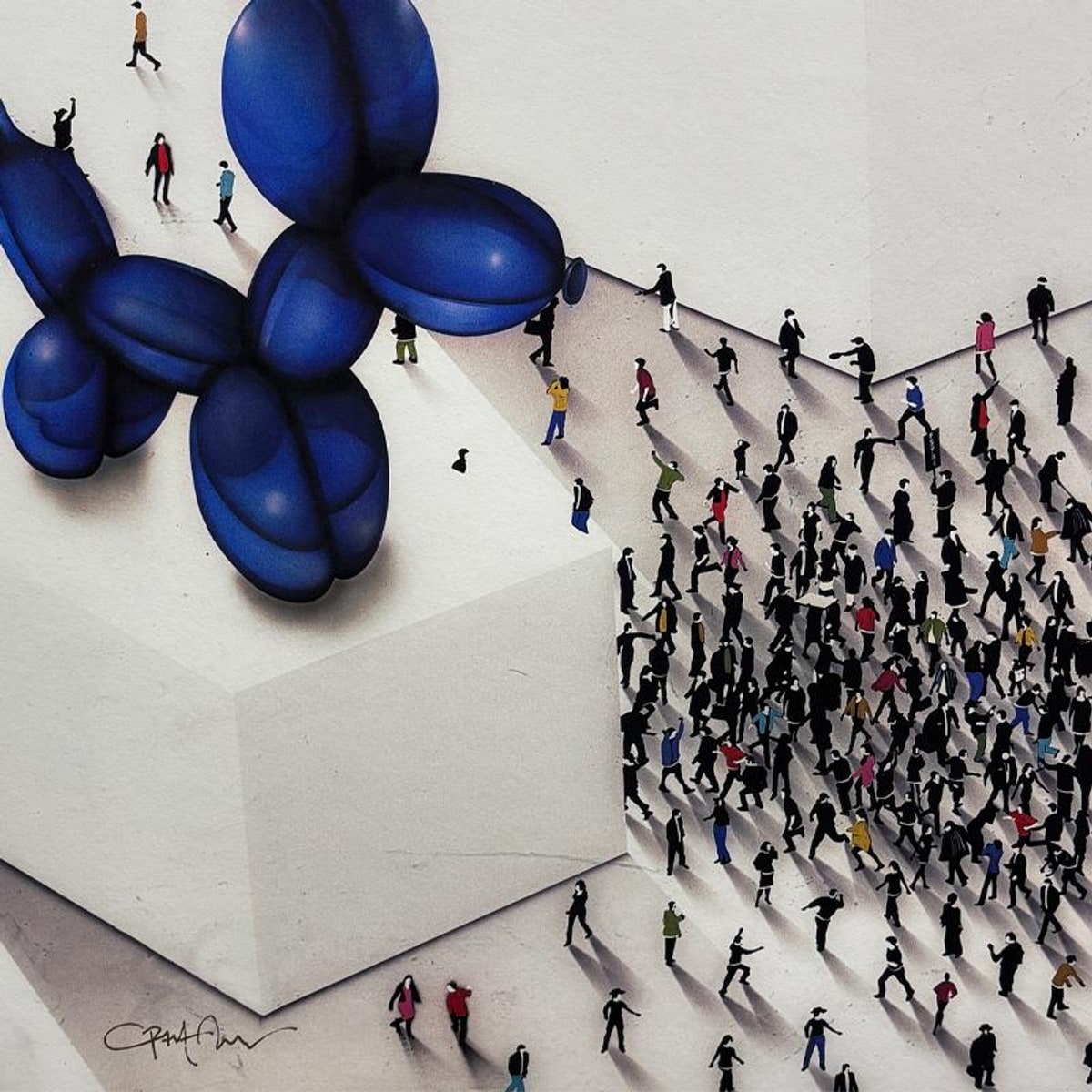 Craig Alan, "Populus: The Underdog" Framed Limited Edition, Numbered and Hand Signed with Letter of Authenticity.