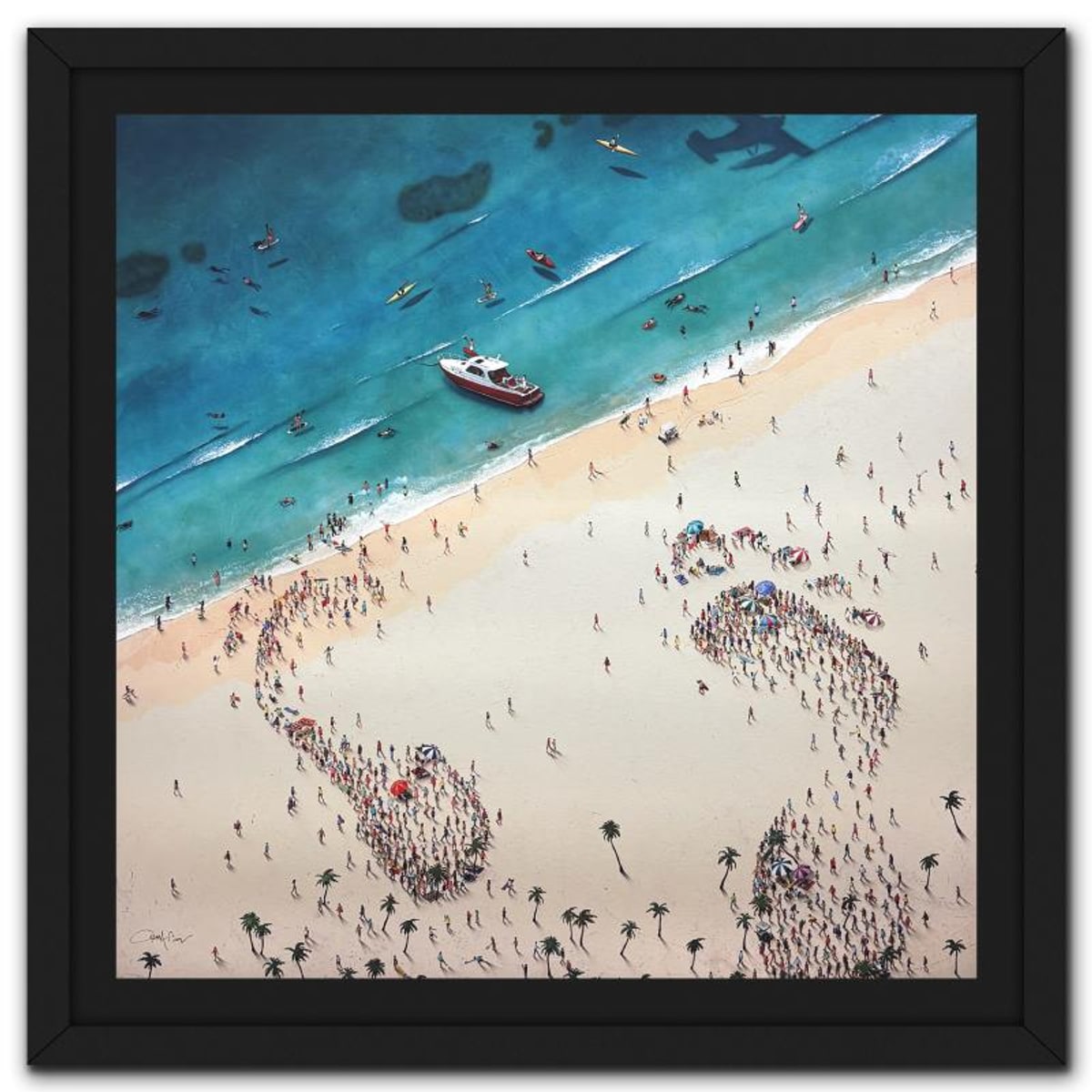 Craig Alan, "Populus: Footprints Of Memories" Framed Limited Edition, Numbered and Hand Signed with Letter of Authenticity.
