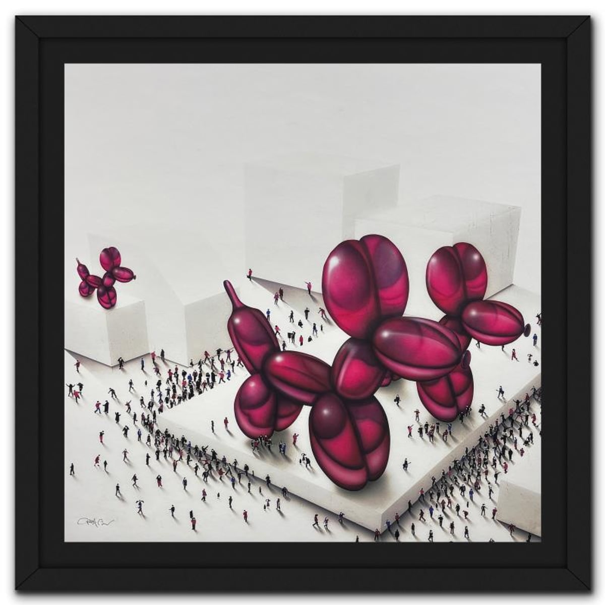 Craig Alan, "Populus: The Underdog II" Framed Limited Edition, Numbered and Hand Signed with Letter of Authenticity.