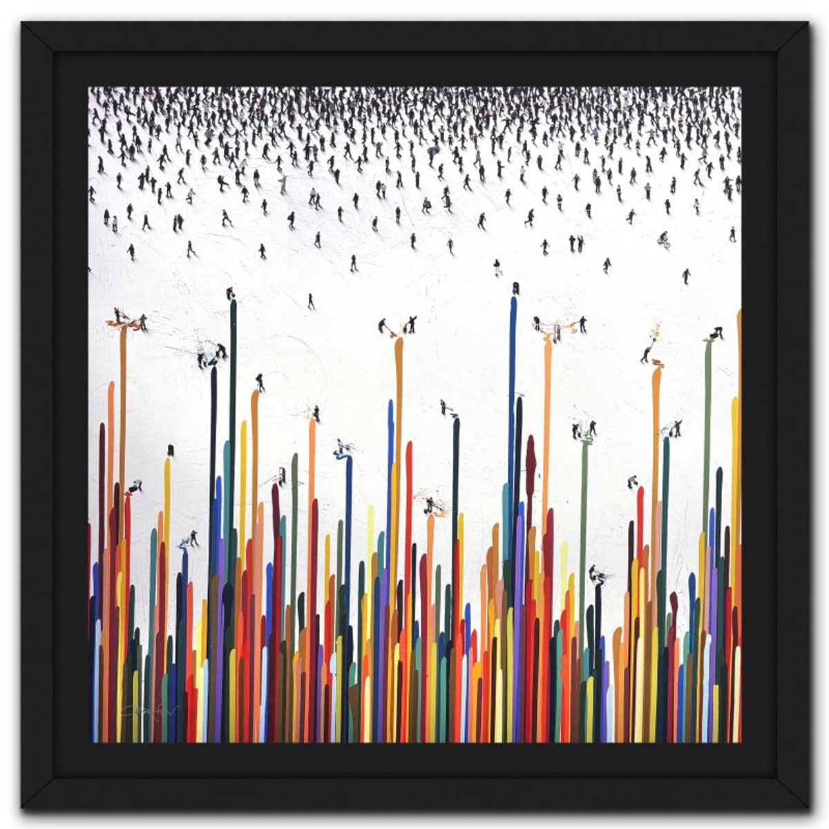 Craig Alan, "Populus: Advantageous Glitch" Framed Limited Edition, Numbered and Hand Signed with Letter of Authenticity.