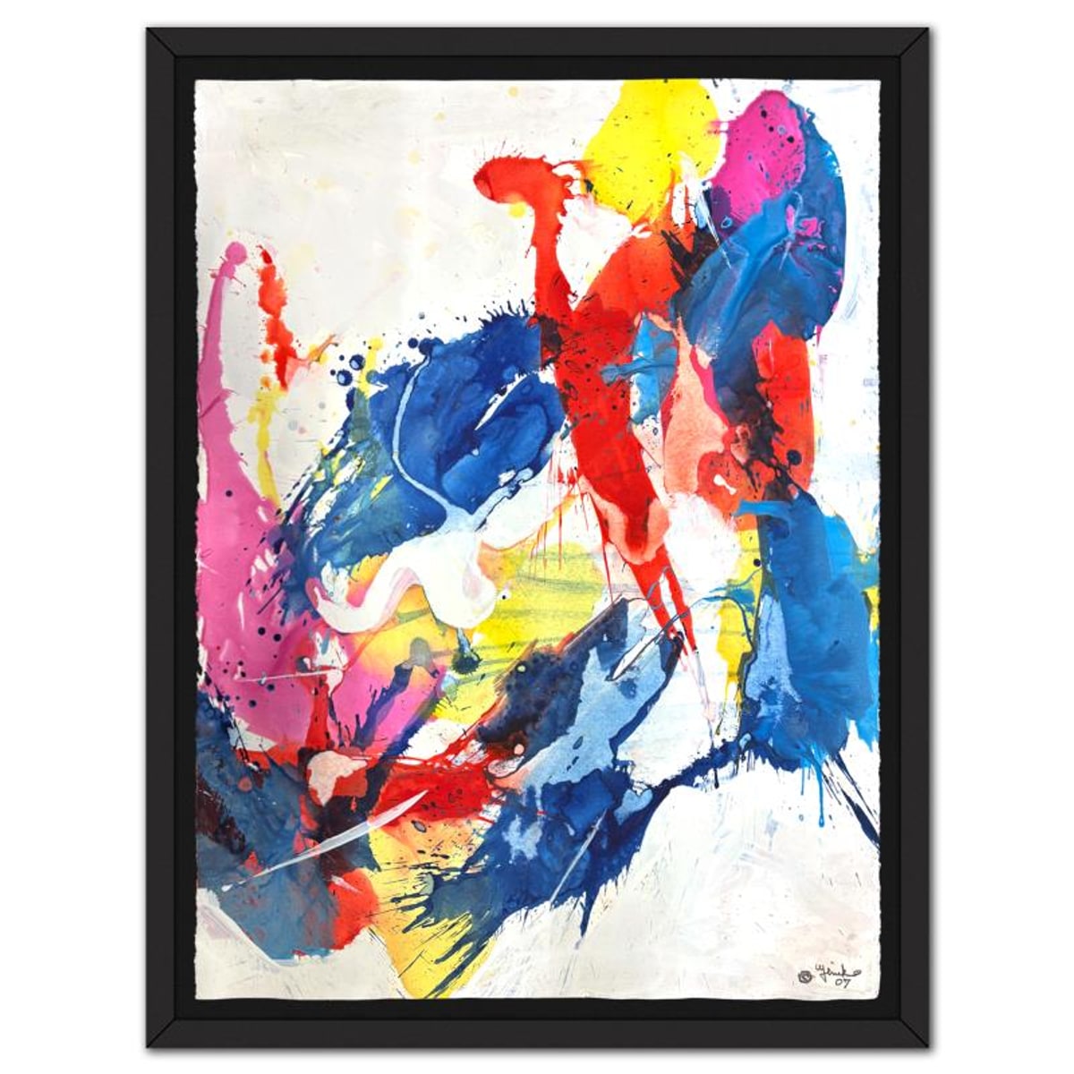 Jenik Cook, Framed Hand Signed Original Painting with Letter of Authenticity.