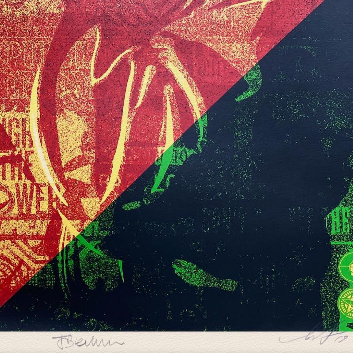 Shepard Fairey & Janette Beckman, "Chuck D Collage" Limited Edition Screen Print, Numbered 224/450 and Hand Signed by the artists and Chuck D with Letter of Authenticity