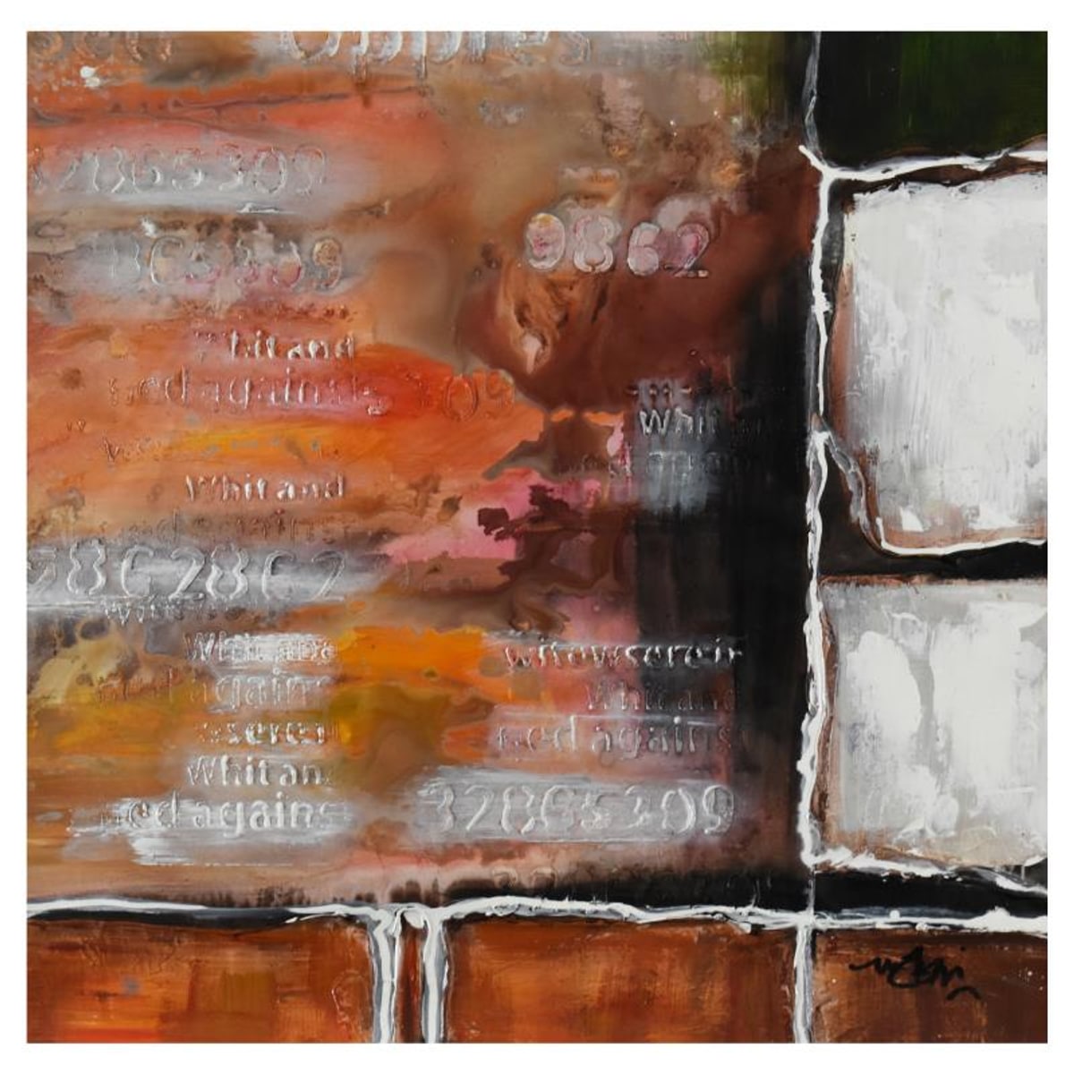 Mani, Original Acrylic Painting on Canvas (30" x 30"), Hand Signed with Letter of Authenticity.