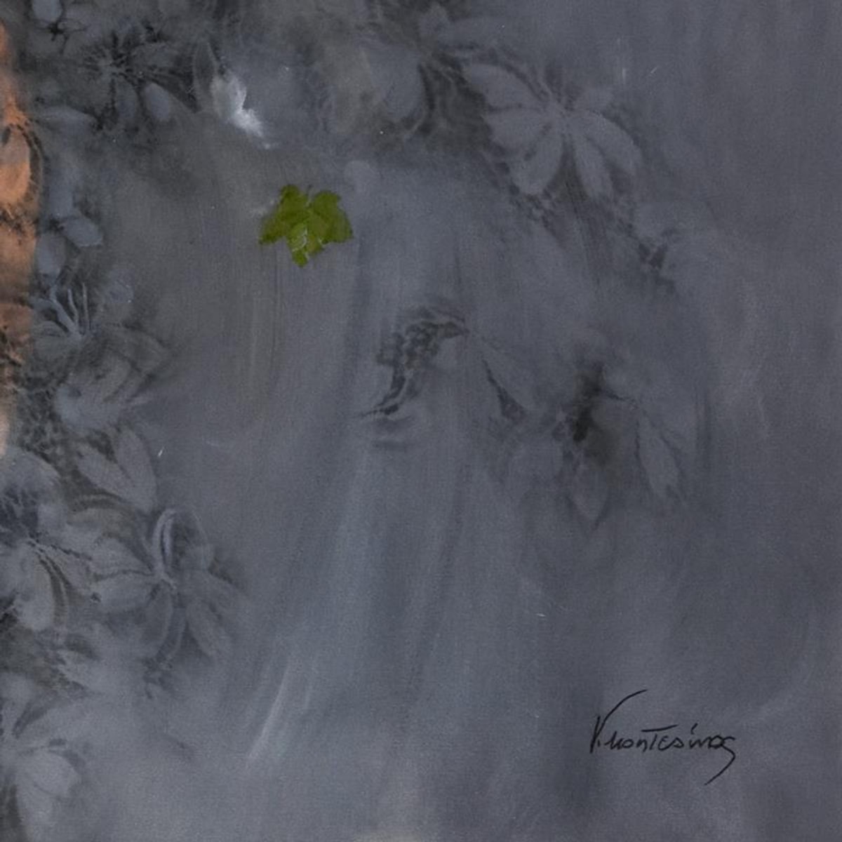 Victoria Montesinos, Original Oil Painting on Canvas (40" x 30"), Hand Signed with Letter of Authenticity.