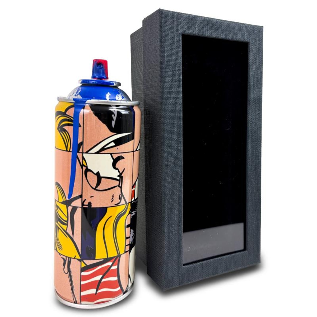 Mr Brainwash, "Frankenstein - BLUE" Hand Painted Limited Edition Spray Can, Numbered with Certificate of Authenticity.