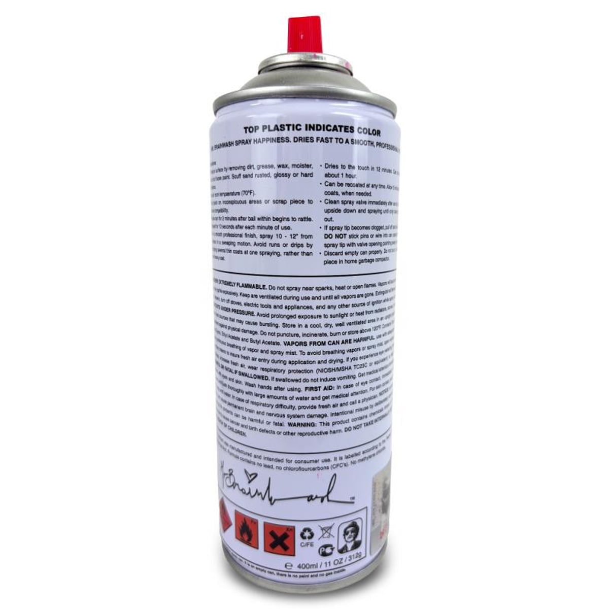 Mr Brainwash, "Liberty - PINK" Hand Painted Limited Edition Spray Can, Numbered and Signed with Certificate of Authenticity.