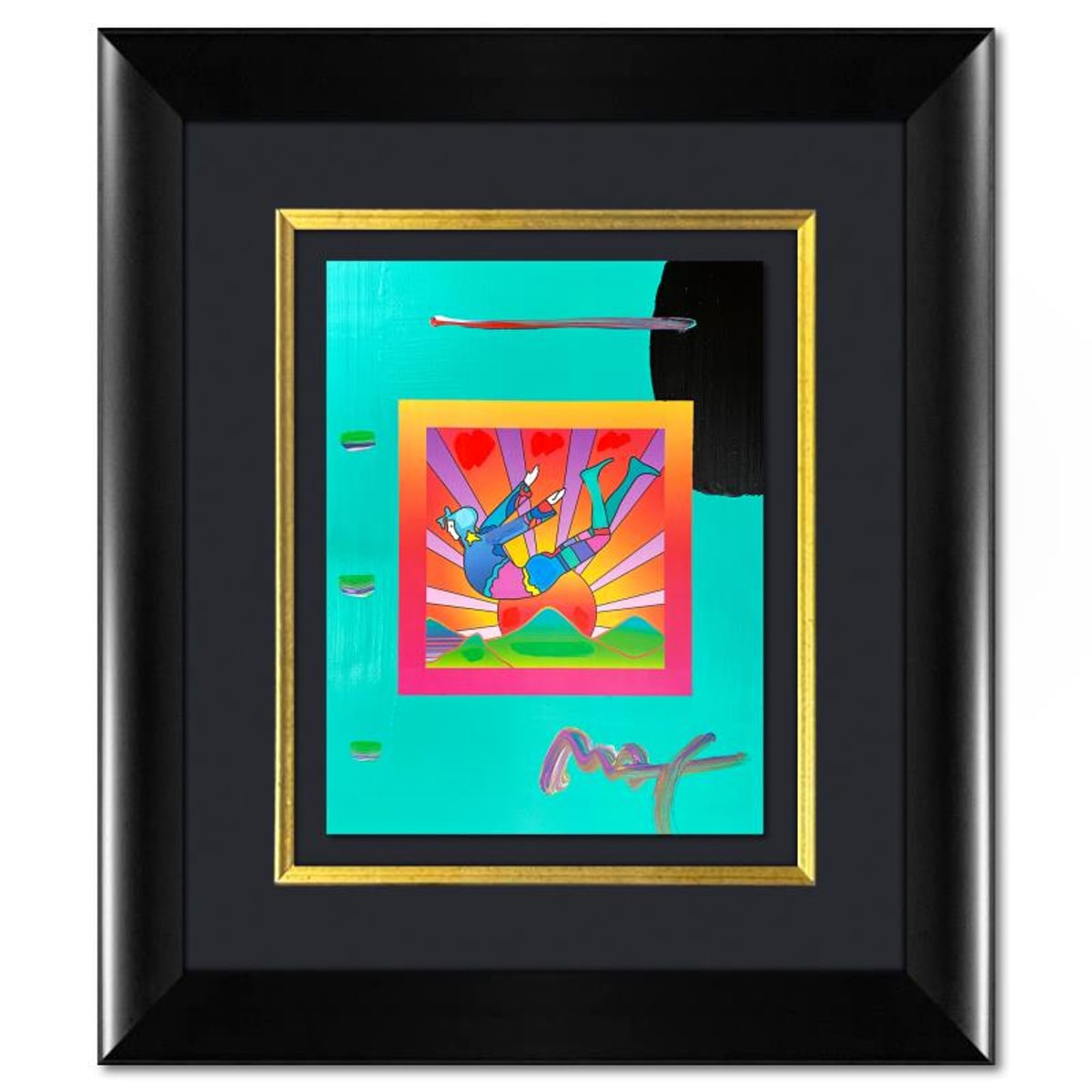 Peter Max (1937-2026), "Cosmic Flyer" Framed One-of-a-Kind Acrylic Mixed Media, Hand Signed with Registration Number Certifying Authenticity