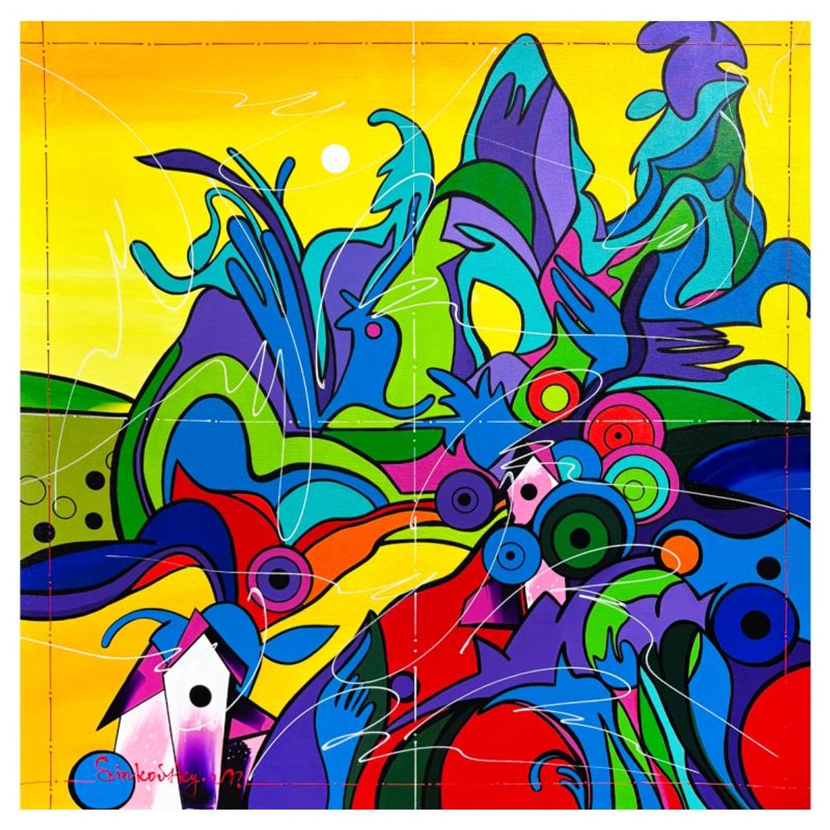 Natalia Sinkovsky, Original Acrylic Painting on Canvas, Hand Signed with Letter of Authenticity.