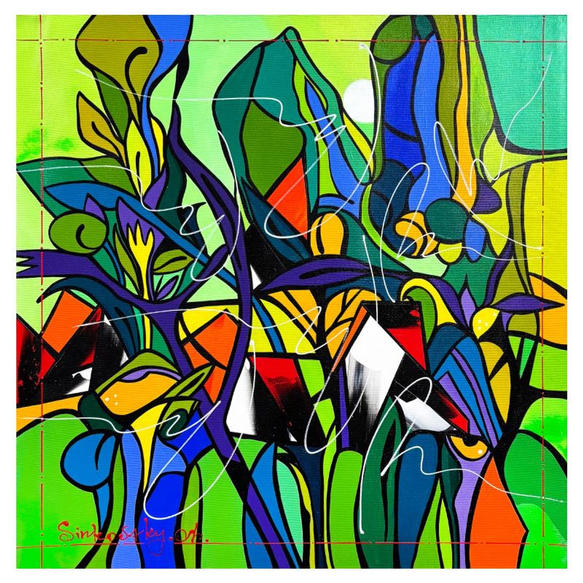 Natalia Sinkovsky, Original Acrylic Painting on Canvas, Hand Signed with Letter of Authenticity.