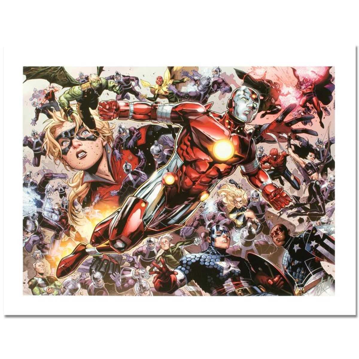 Stan Lee Signed, Marvel Comics "Avengers: The Children's Crusade #5" Limited Edition Canvas, Numbered 5/10 with COA.