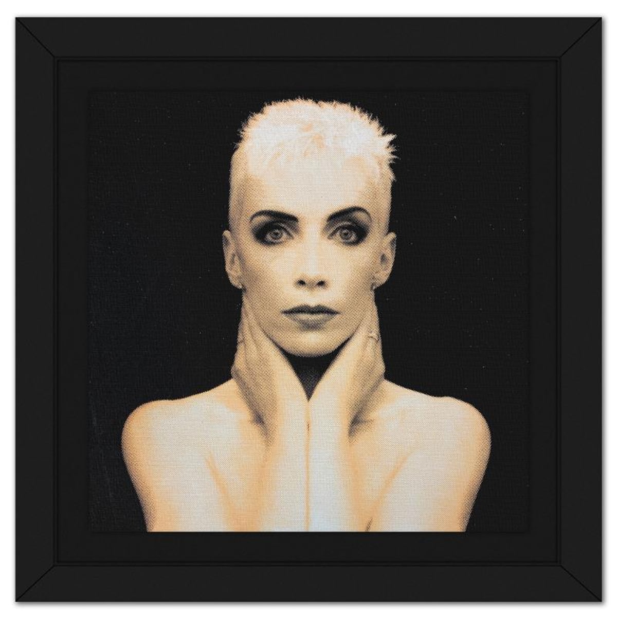 Steve Kaufman (1960-2010), "Annie Lennox" Framed Hand Pulled Limited Edition Silscreen, Numbered PP 7/50 Inverso and Hand Signed with Letter of Authenticity