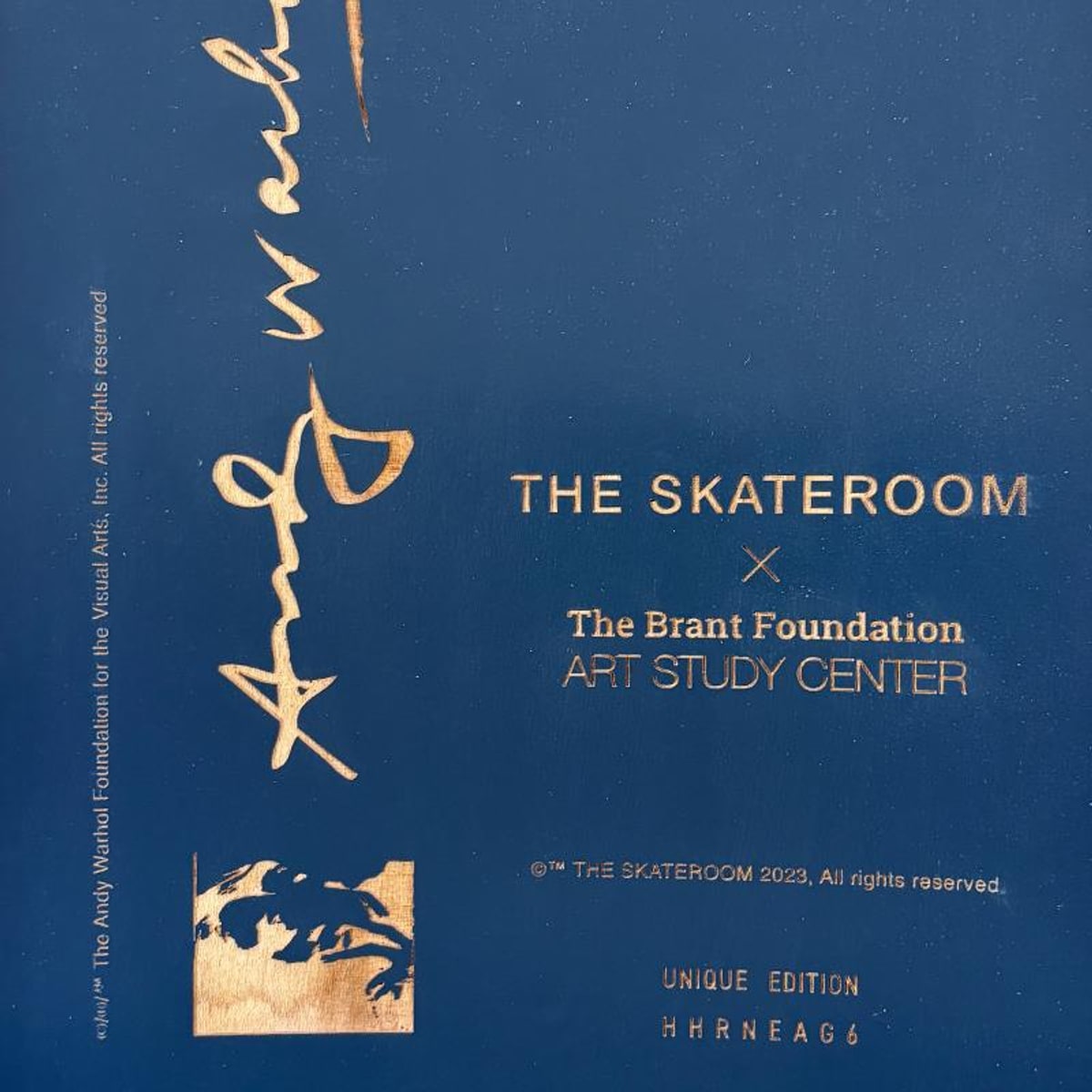 Andy Warhol (1928-1987), "Self-Portrait (Grey)" Framed One-of-a-Kind Unique Edition Skateboard, Signed Inverso with Certificate of Authenticity.
