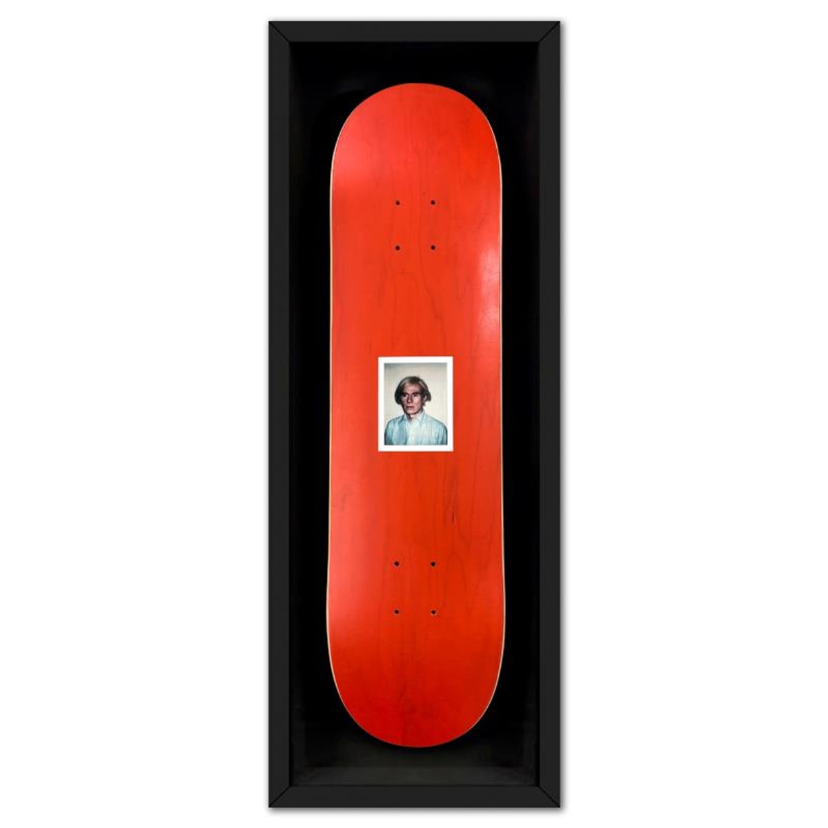 Andy Warhol (1928-1987), "Self-Portrait (Orange)" Framed One-of-a-Kind Unique Edition Skateboard, Signed Inverso with Certificate of Authenticity.