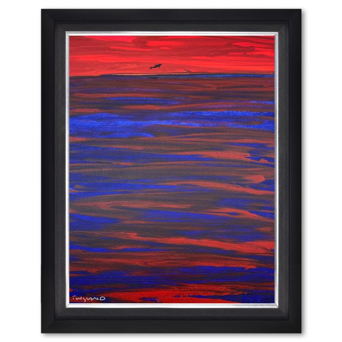 Wyland, Framed Original Painting on Canvas, Hand Signed by the artist and with a letter of authenticity.