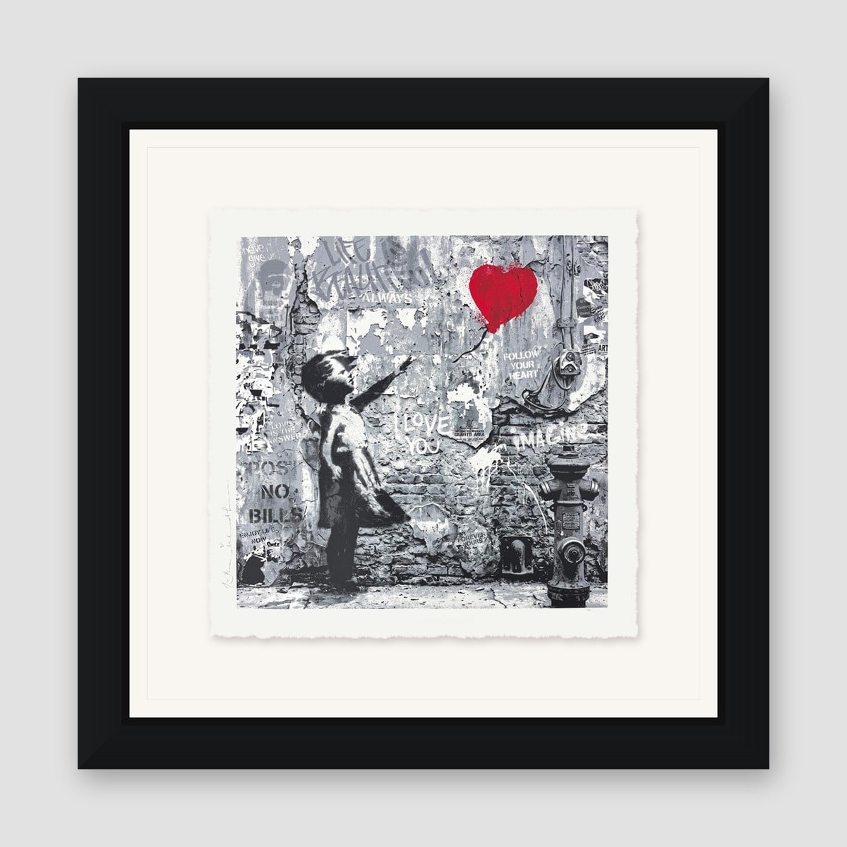 Mr. Brainwash, "Love Forever" Hand Signed Limited Edition Silkscreen, Numbered with Certificate of Authenticity.