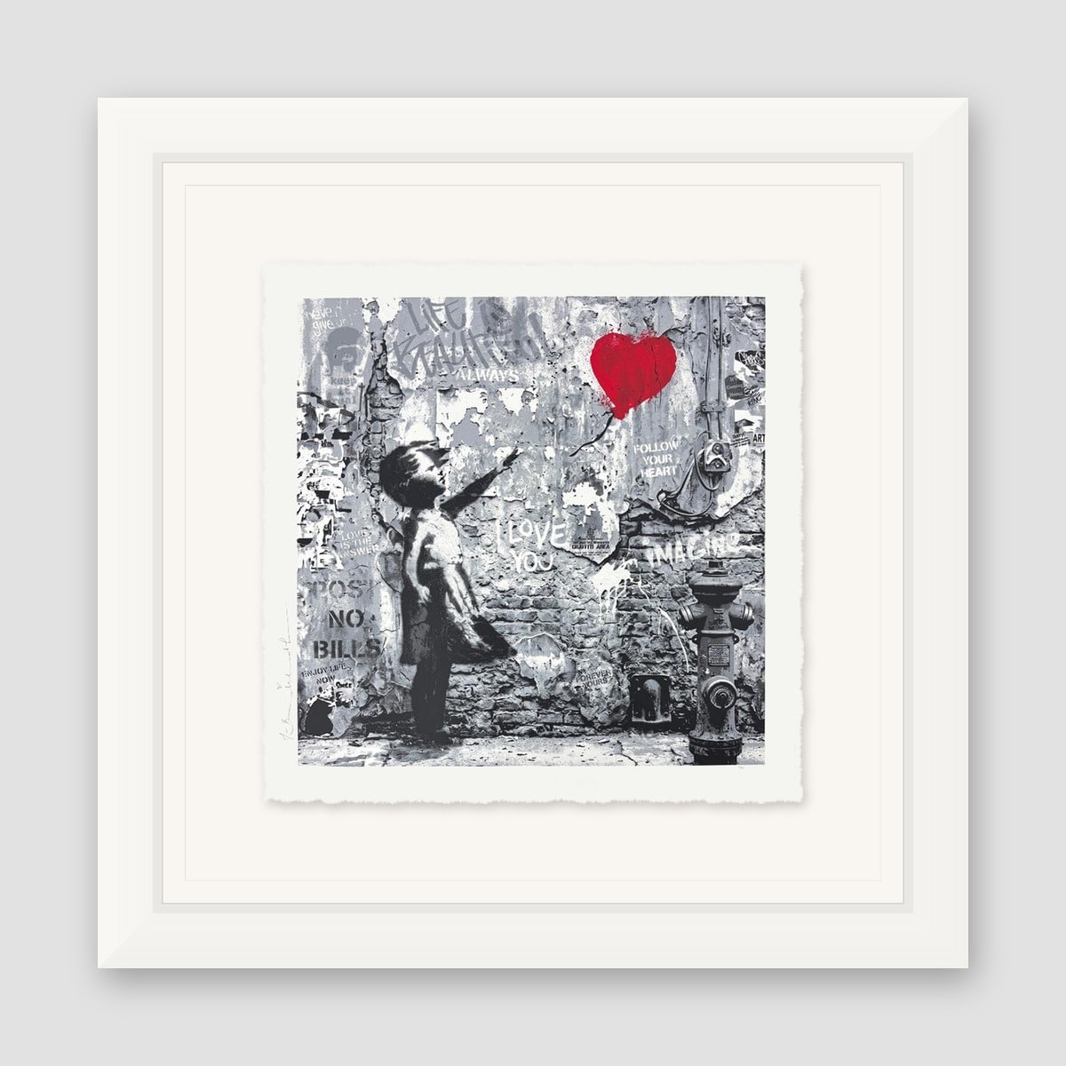 Mr. Brainwash, "Love Forever" Hand Signed Limited Edition Silkscreen, Numbered with Certificate of Authenticity.