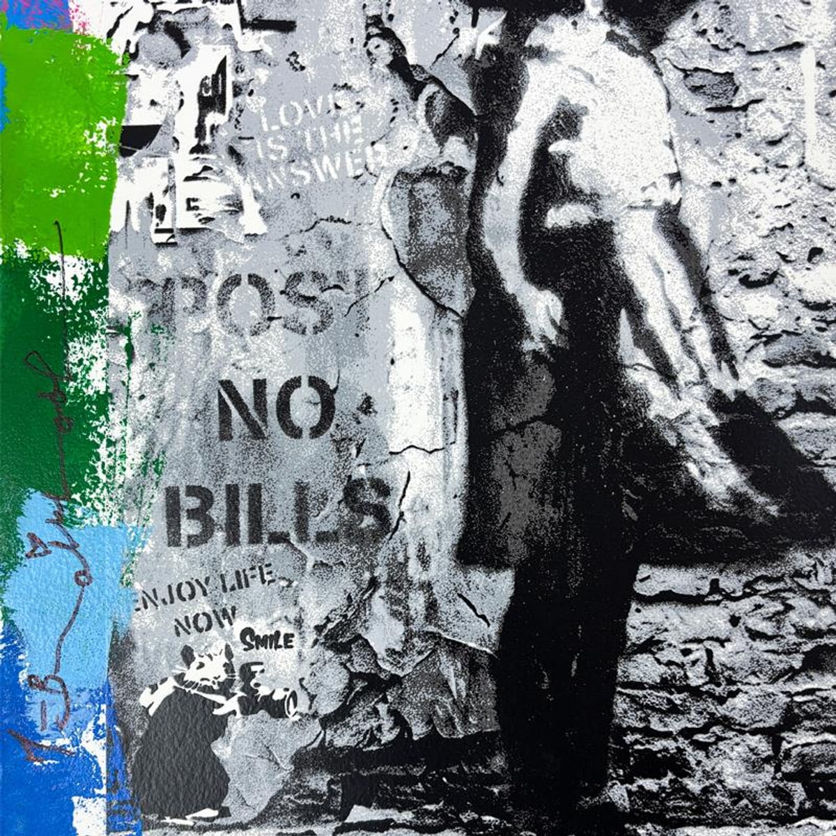 Mr. Brainwash, "Love Forever" Framed Unique (UNQ) Mixed Media, Hand Signed with Certificate of Authenticity.