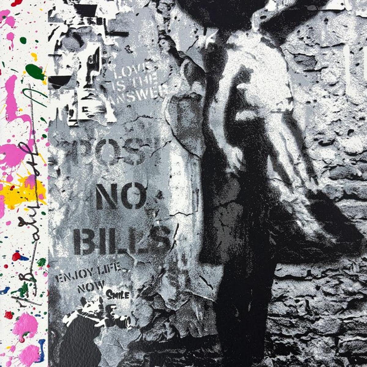 Mr. Brainwash, "Love Forever" Framed Unique (UNQ) Mixed Media, Hand Signed with Certificate of Authenticity.