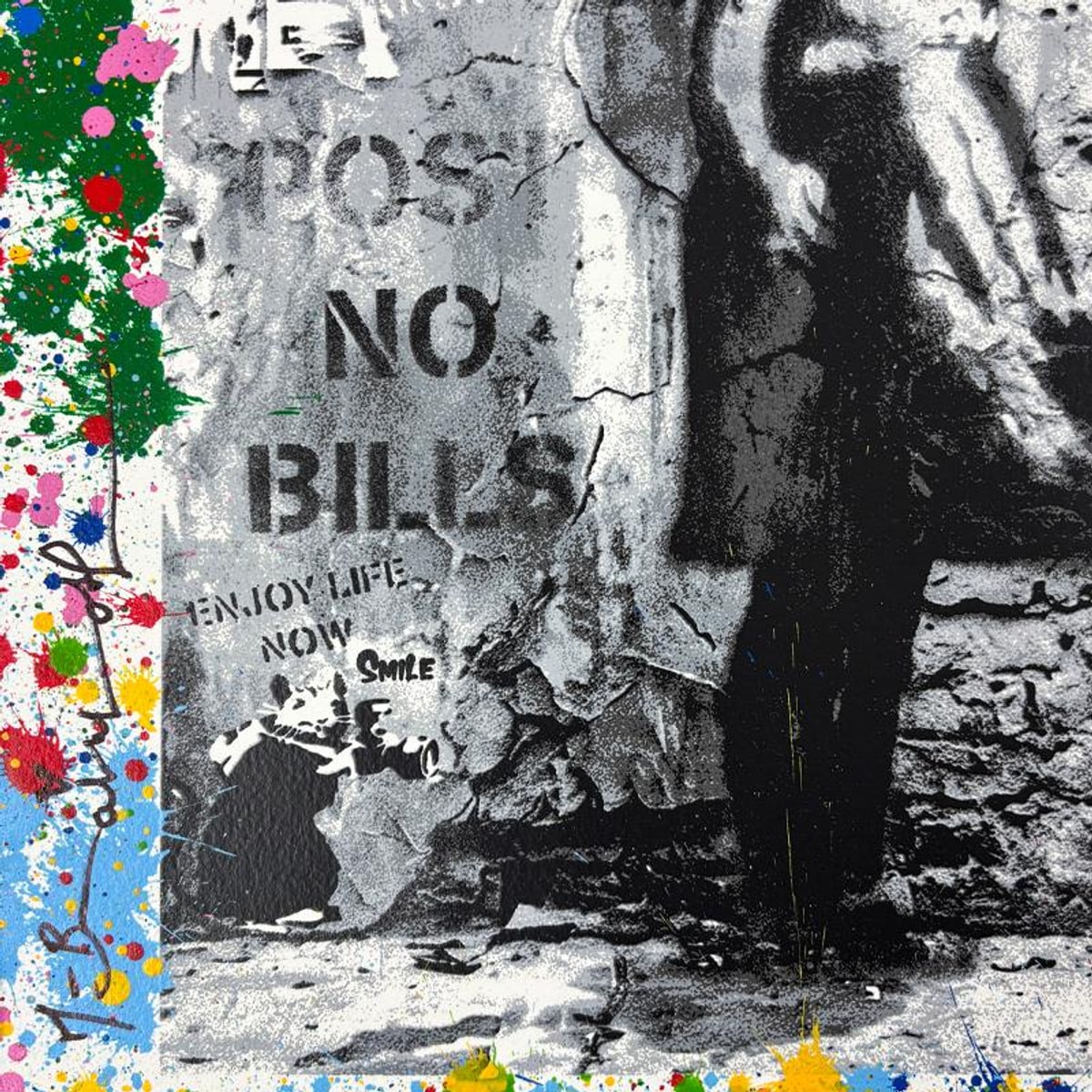 Mr. Brainwash, "Love Forever" Framed Unique (UNQ) Mixed Media, Hand Signed with Certificate of Authenticity.