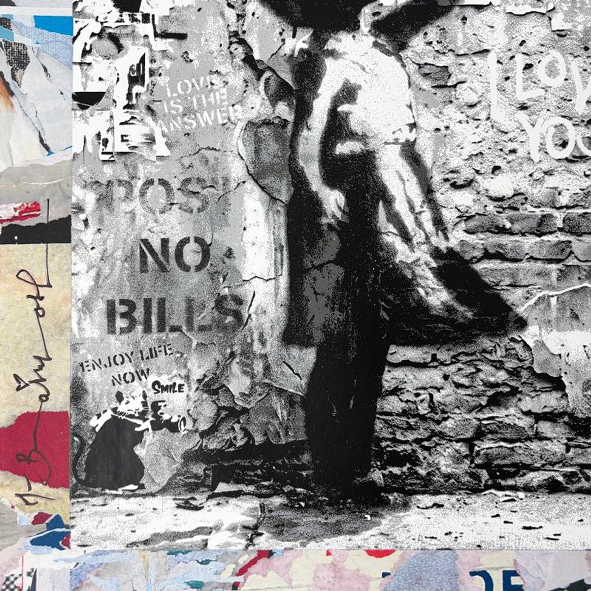 Mr. Brainwash, "Love Forever" Framed Unique (UNQ) Mixed Media, Hand Signed with Certificate of Authenticity.