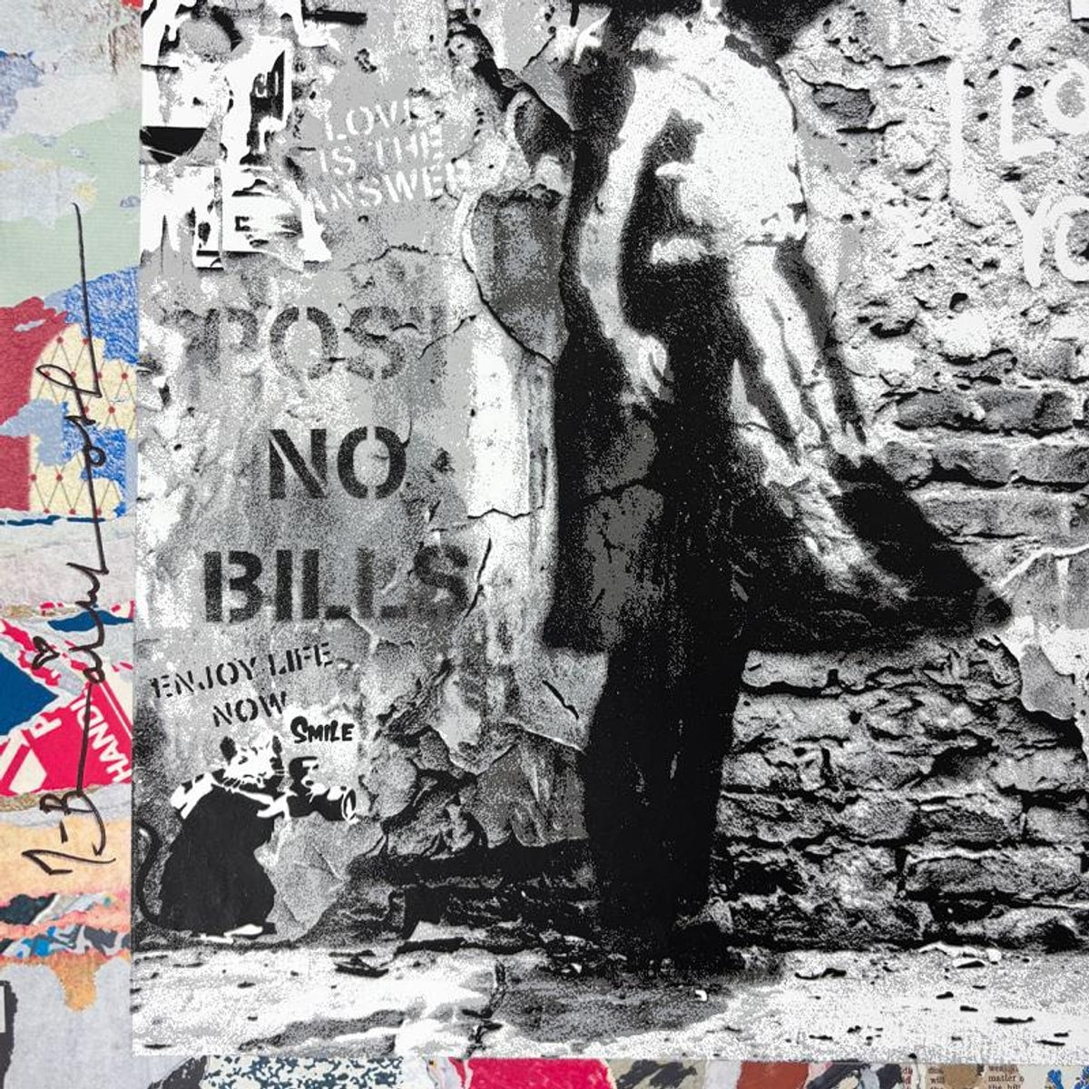 Mr. Brainwash, "Love Forever" Framed Unique (UNQ) Mixed Media, Hand Signed with Certificate of Authenticity.