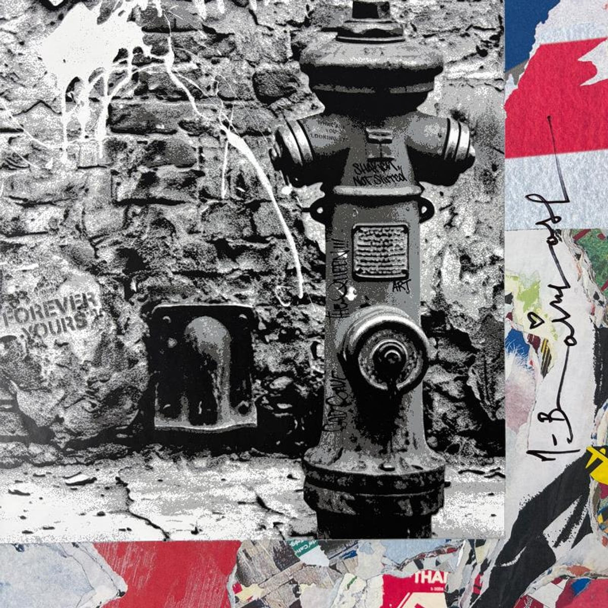 Mr. Brainwash, "Love Forever" Framed Unique (UNQ) Mixed Media, Hand Signed with Certificate of Authenticity.