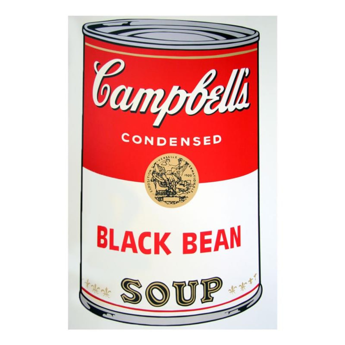 Andy Warhol (1928-1987), "Soup Can 11.44 (Black Bean)" Silk Screen Print from Sunday B Morning.