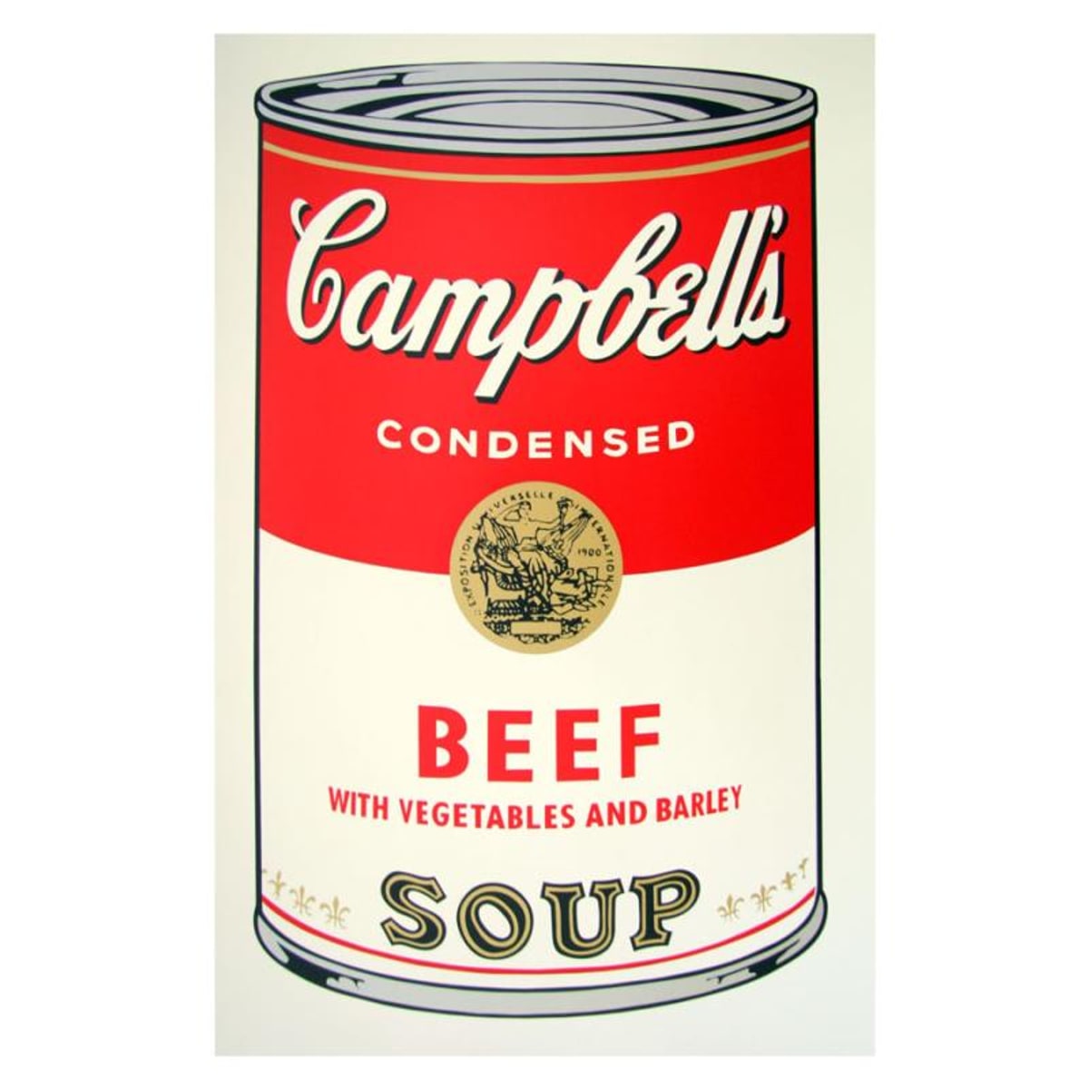 Andy Warhol (1928-1987), "Soup Can 11.49 (Beef w/Vegetables)" Silk Screen Print from Sunday B Morning.